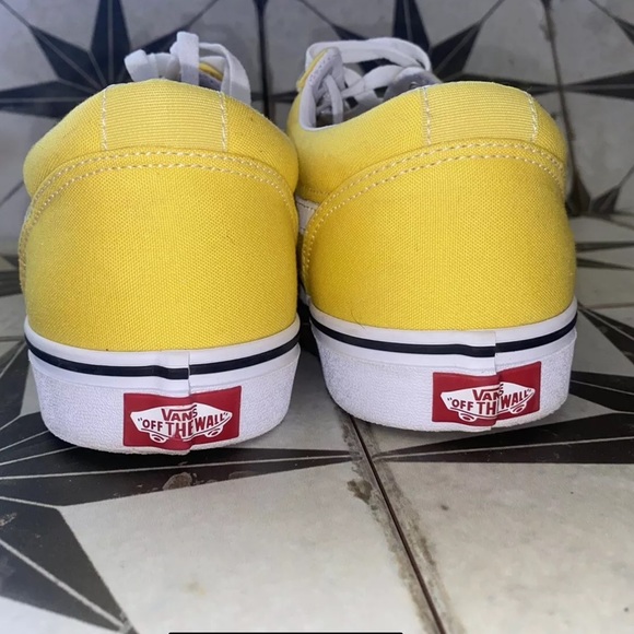 Vans Canvas Sneakers Yellow/White Mens 10.5 EUC - Picture 6 of 12